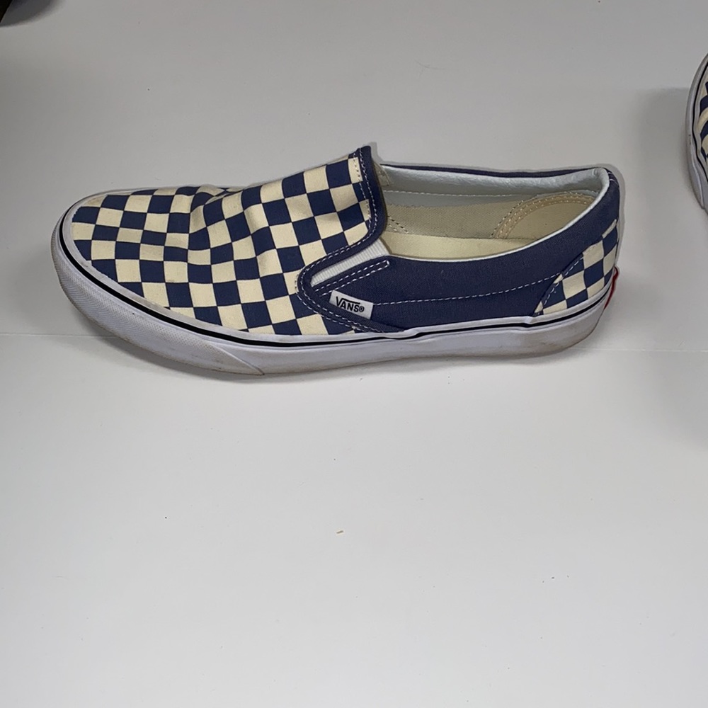 Blue/grey checkered Vans - Picture 3 of 3